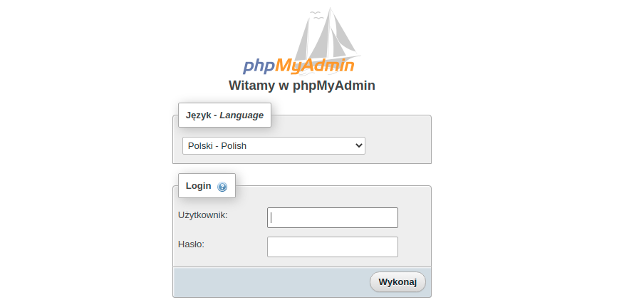 Jak zalogować się do panelu bazy danych phpMyAdmin?